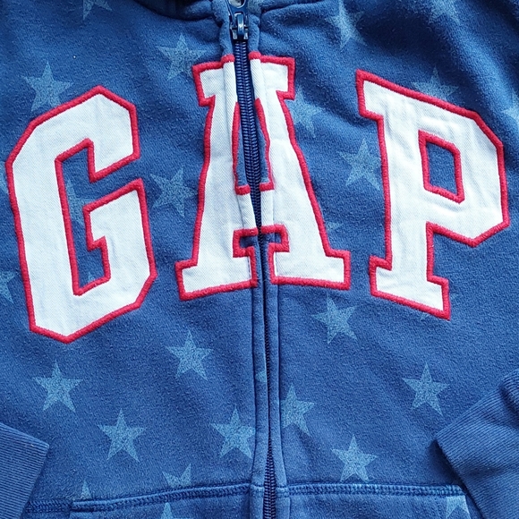 Gap vguc red&blue star sweatshirt size 8 - Picture 12 of 14